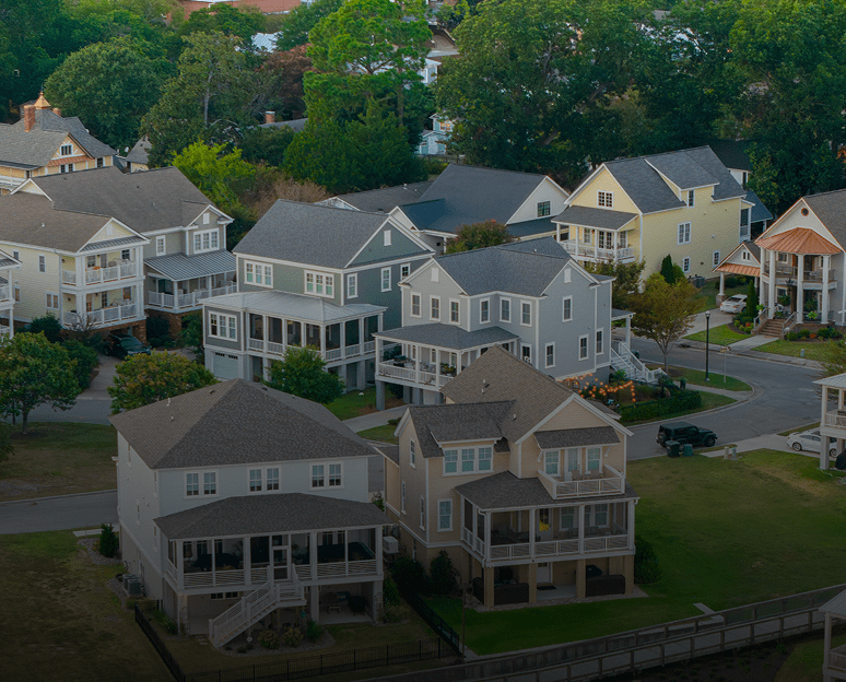 Houses surrounded by lush greenery